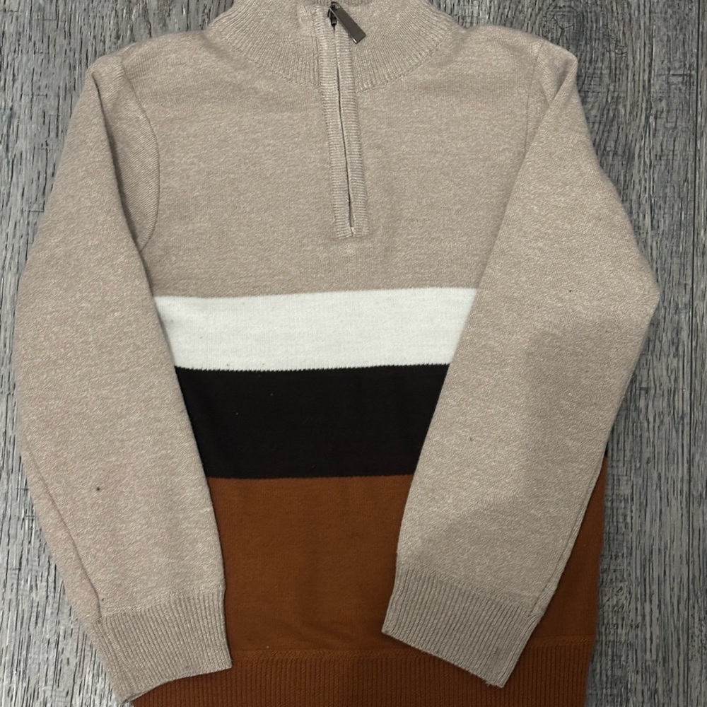& Other Stories Beige, White, and Brown Kids Sweater